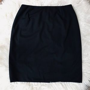Bally Pencil Skirt Wool Blend Zip Back Lined Black Size 12 New With Tags